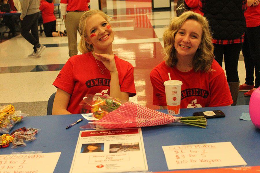 Student council members: Kathleen Bearry and Bailee Hunt.