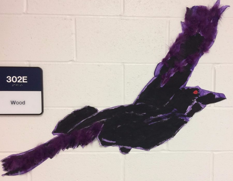 “I find it interesting the choices that were made and I feel, in some way, the birds do represent the students, Ms. Biere said. The Raven was made by Thomas Wiggins and his group. 