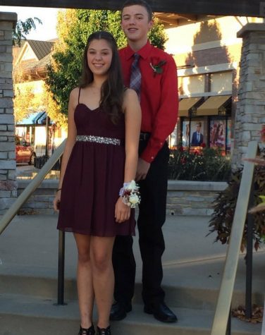 Chiara and her date Aaron on homecoming night. 