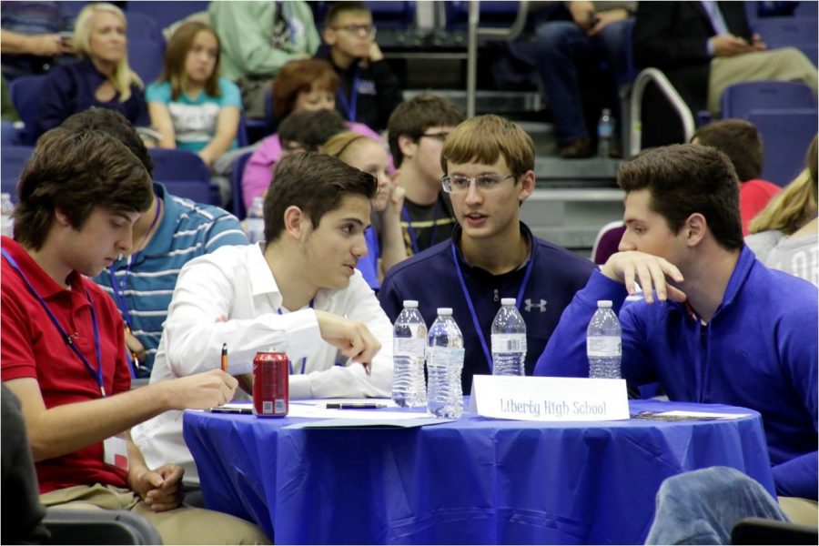 Adrian Przezdziecki, Muhammad Alasgarli, Cameron Dierks, and Nicholas Raphael during the competition. 