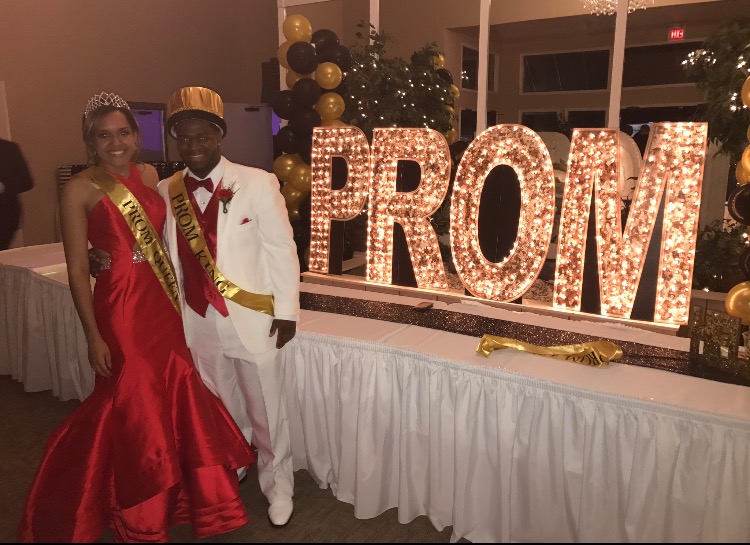Seniors Ray Allen and Taylor Stewart won Prom Court. Both were very excited to have this honor