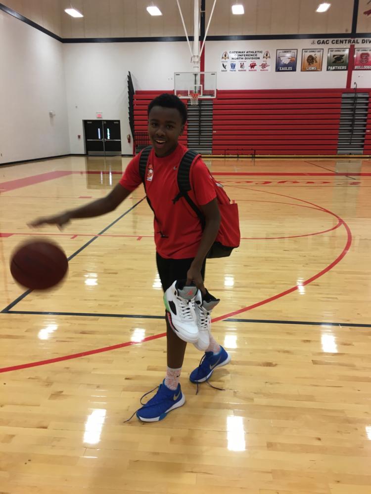 McCrary prepares for conditioning for the upcoming school basketball season.