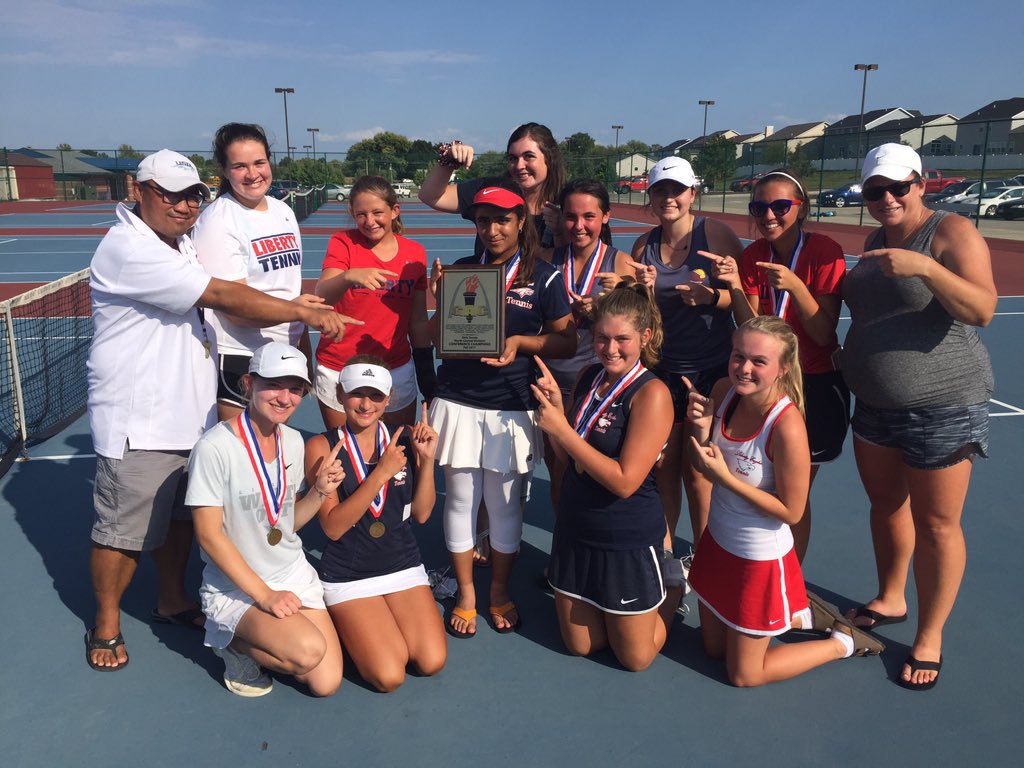 The girls tennis team wins their first GAC championship in school history.  