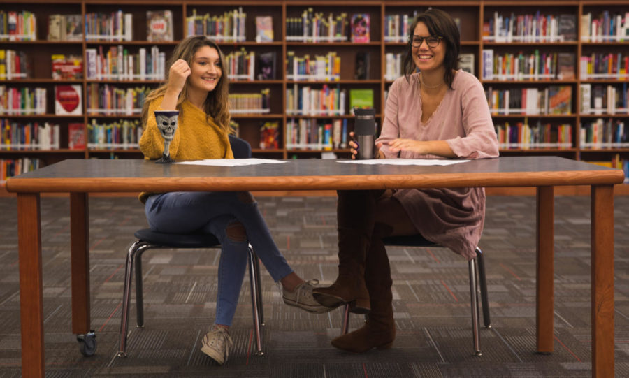 Emma Bobbitt (left) and Mia Arnone (right) are the hosts of Table For Two podcast.