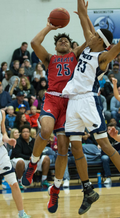 Kale Catchings goes up for two of his 19 points against Timberland. 