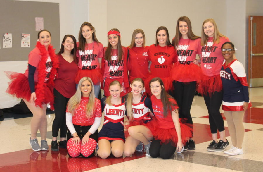 Students dress in red to show spirit for the Red Night game.