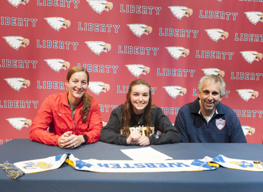 Kaitlyn Theriot signs with Webster University for soccer on Feb. 8. 