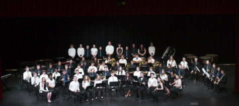Some of the members of concert band competed at solo and small ensemble.