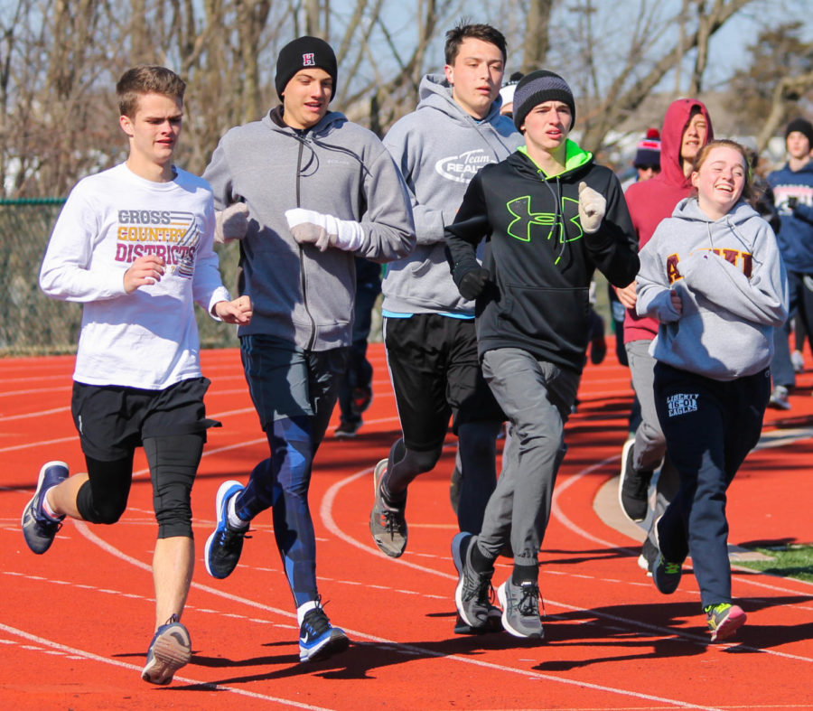 Track and Field practice started on Feb. 26. The students have to be prepared for all types of weather.