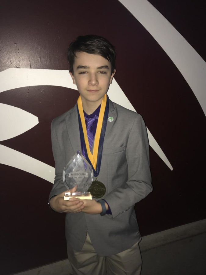 Freshman+Jonathan+Blasingame+placed+third+at+the+FBLA+Convention+and+is+advancing+to+nationals.++
