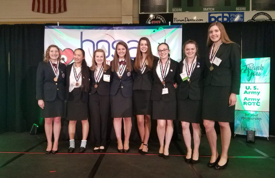 Liberty has eight students going to the International Leadership Conference. Left to Right: Lexi Guffey, Tian Heinle, Audrey Chambers, Daryn Adler, Madi McGuire, Emily Ristevski, Marjouri Russo, Sara Rowley