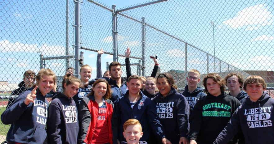 Liberty throwers at the all-throwers meet at Timberland.