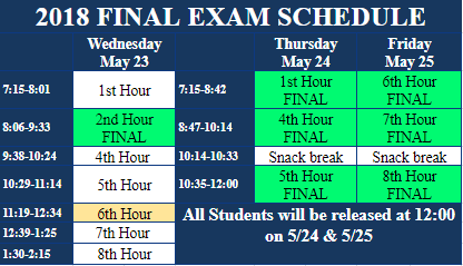 Final Exam Schedule