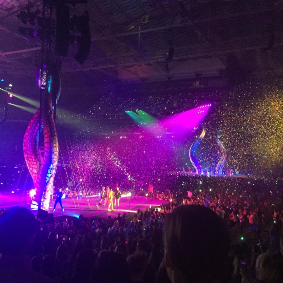 Lizzie Kaysers view of the stage at the Taylor Swift concert.