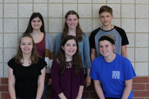 St. Louis Suburban District Honor Choir members are: Front Row: Shaina Feinstein, Michelle Yoder, Emily Grant.
Row 2: Emily Grant, Alyssa Place, Wesley Nichols.
Not pictured: Dylan Taylor