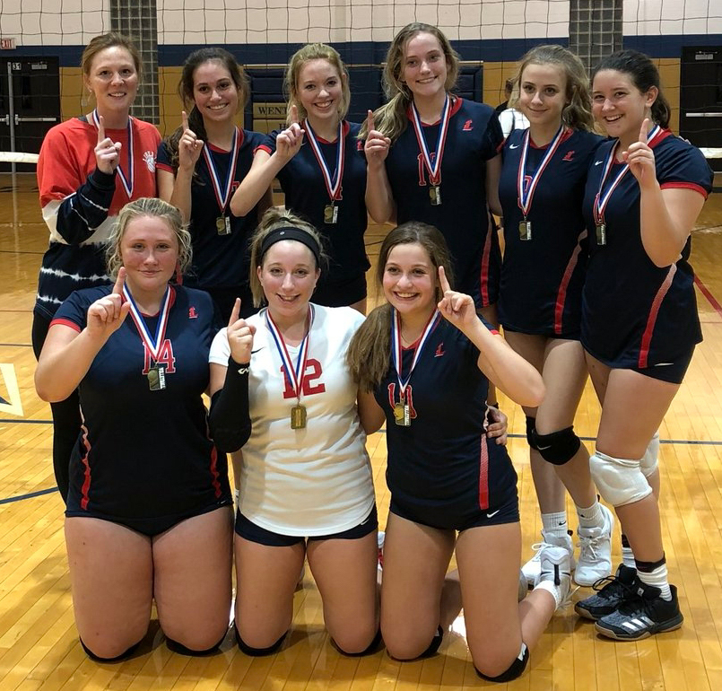 C-team volleyball took first place at the Holt tournament this season.