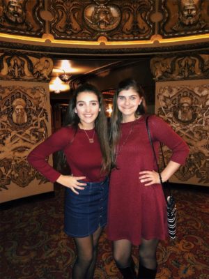 Lola Cadice (me left) and Emily Grant (right) enjoying a night at the Fox Theatre seeing Aladdin.