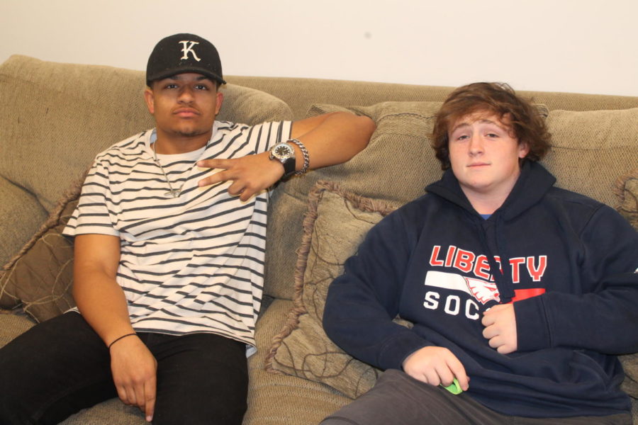 Cole Allen (right) the host of The Music Around Us and special guest Tayte Sanders a.k.a Jontay (left)
