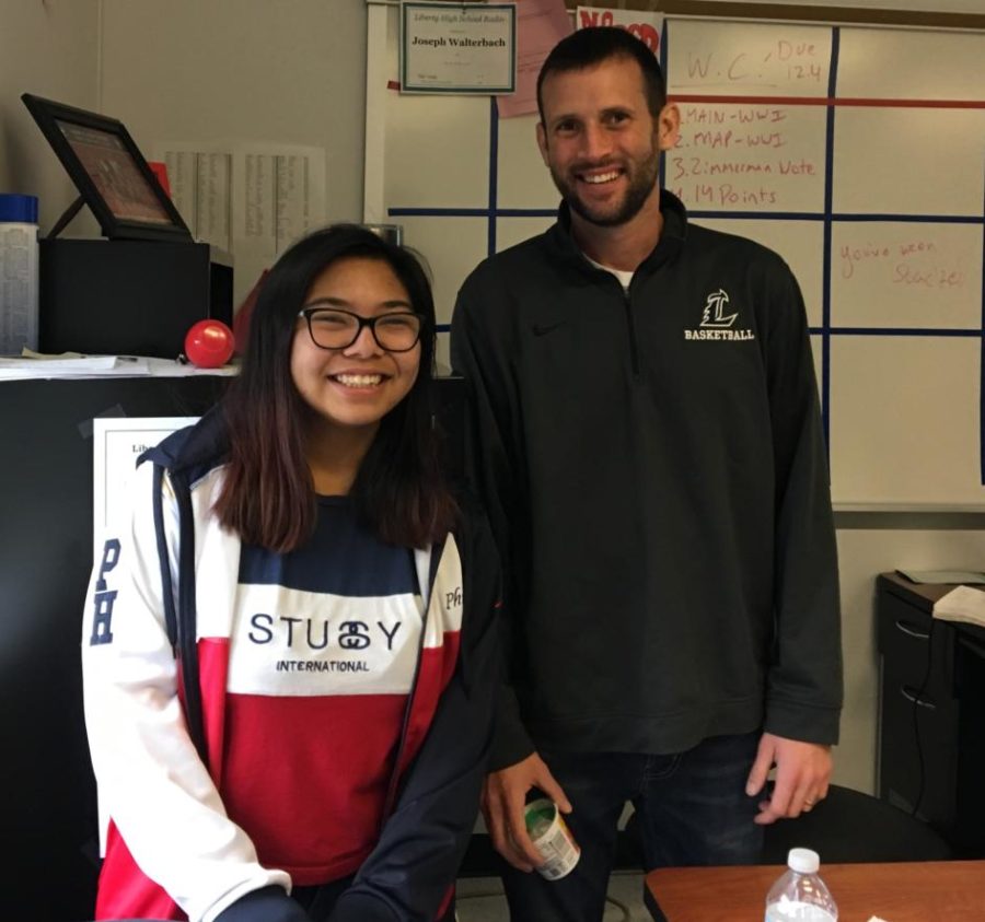 Whenever freshman Annika Pastrana is feeling down, she knows that Mr. Walterbach will lend a listening ear.