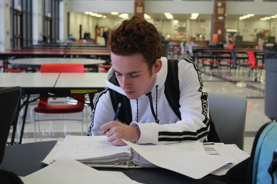 Students like sophomore Greylin Jones are hard at work, gearing up for third quarter.