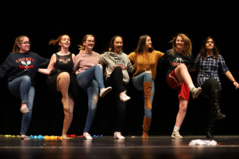 The AP langsters performed a dance with a mix of different songs. The purpose of the talent show was to give students an opportunity to share their talents. 
