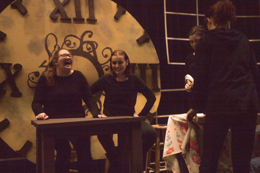 Crew having some fun backstage the show.