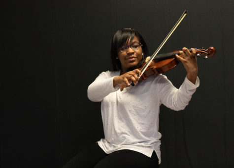 Aria Ellis has been playing viola for 8 years now and does not plan on stopping. 