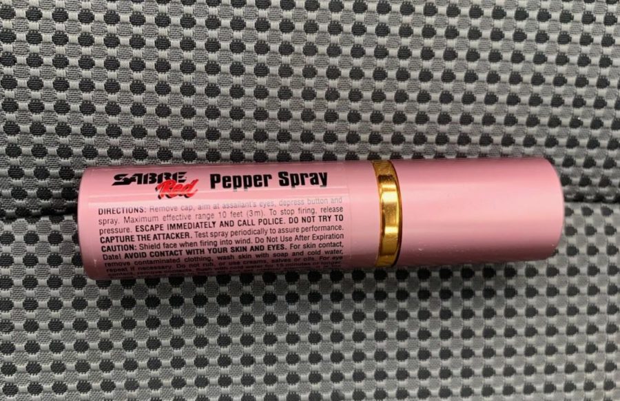 Tates lipstick pepper spray is used as a secondary safeguard when downtown.