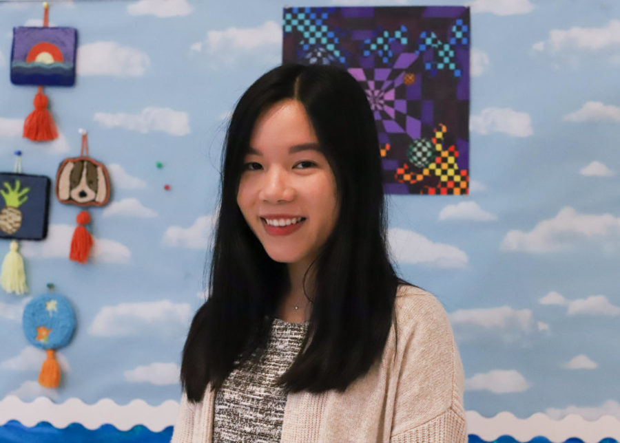 Art teacher Ms. Vo extends her knowledge of English and kindness through the school.