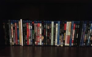 My personal collection. I have bought myself around 50 movies, a lot of them you can get cheap if you buy used.