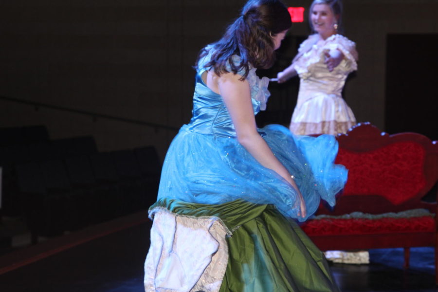 Cinderella's dress transforms from rags into a ballgown. 