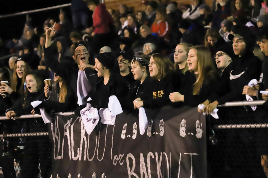 The student section continues to support the football team, joining them along on this journey through playoffs.