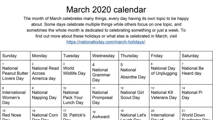 A compilation of all of the fun National Celebrations in March.