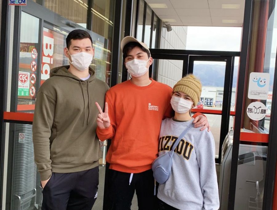 My brothers and I stand outside the store with masks secured on our faces. We were advised to not touch any products and daily sanitize our exposed skin. 