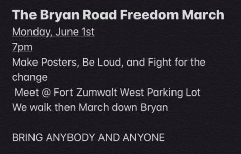 Information for the Bryan Road protest circulated around social media.