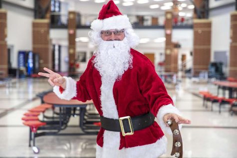 Principal Nelson dressed up as Santa Claus for the Thanksgiving Parade on Nov. 24.
