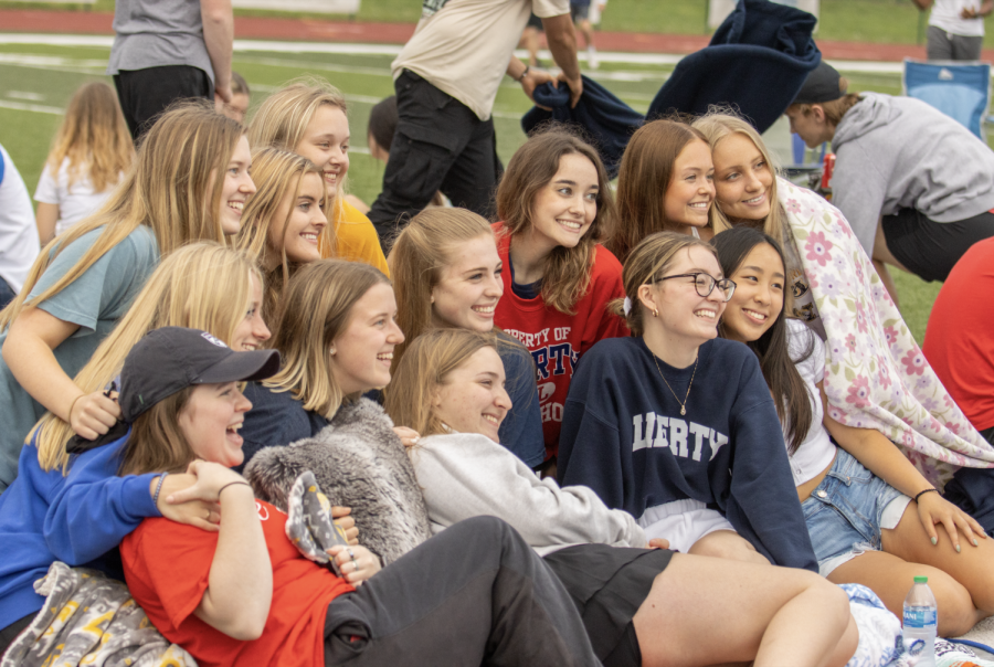 Seniors Enjoy A Cozy Movie Night On The Football Field