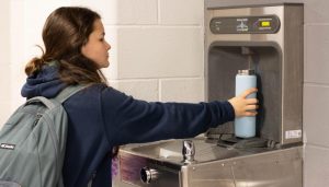 Halsey Taylors water bottle refill stations can be found in every hallway at Liberty High School.