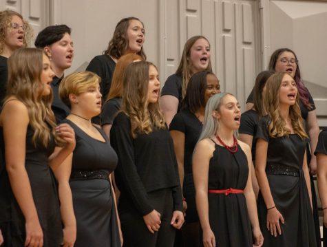 The LHS chamber choir performs during the Festival of Choirs event.