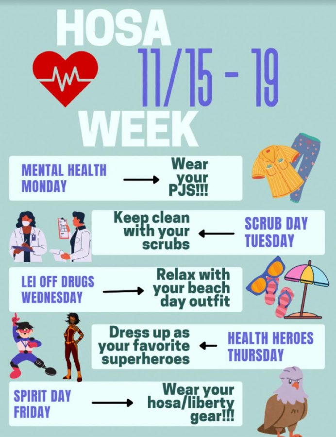 HOSA week is filled with five days of fun to recognize healthcare heroes in the work force and our future heroes at LHS.