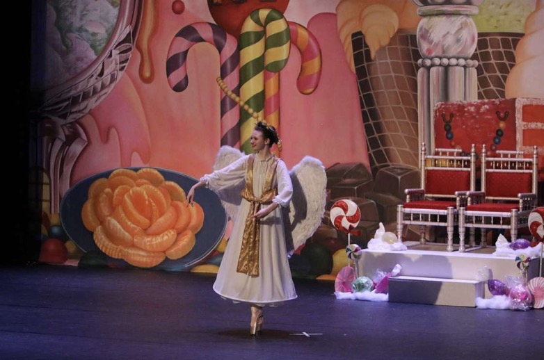 Samantha Irlmeier dances as the Angel of Virtue in her studios performance of The Nutcracker.