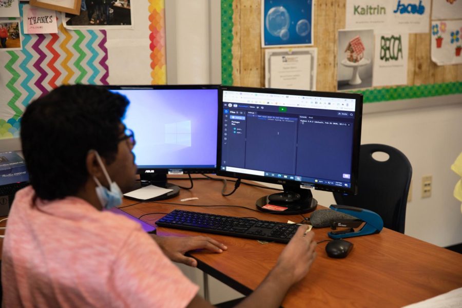Manav Vinotha Raja (11) began coding club as a way for students to learn and foster a love for coding.