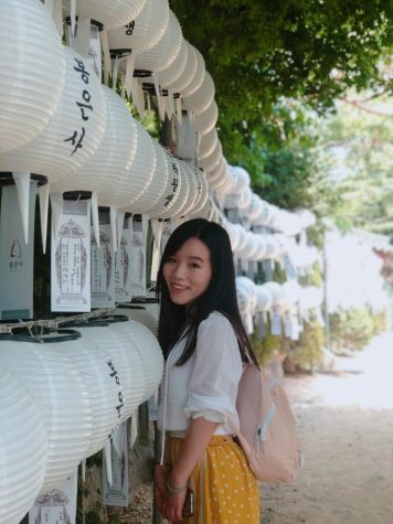 Mrs. Vo at a temple in Seoul, South Korea July 16th 2019.