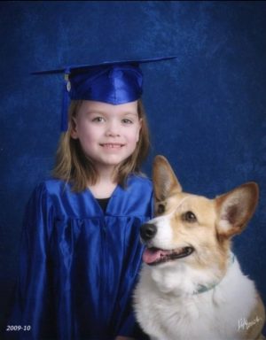 Megan Barnett (12) is thrilled to return to Crossroads. Barnett is shown as a kindergarten graduate from Crossroads in 2010. 