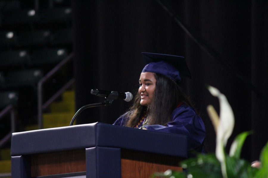 Sruthi Ramesh was selected as the senior speaker at graduation. Ramesh wanted to be more conversational with her speech, and to keep her peers engaged. “Graduation is this milestone we’ve been looking forward to for 13 long years, and now that it’s done, it doesn’t feel real,” Ramesh said.