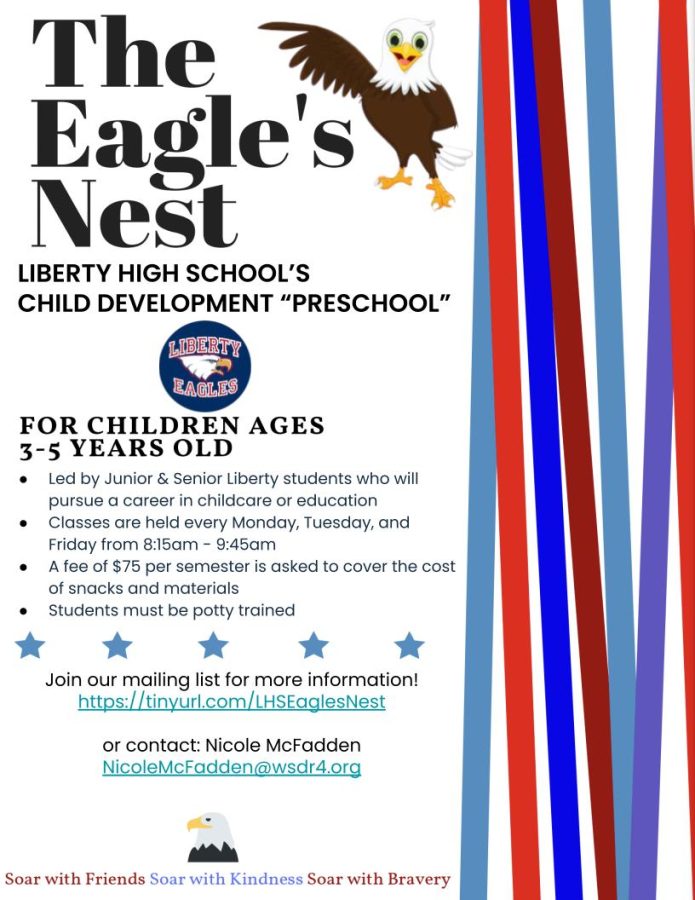 The Eagles Nest flyer informs parents and students about the program.
