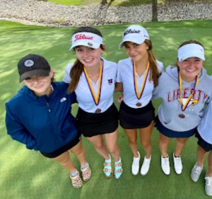 Layla Bane, Maddy Breckenridge, Sophie Chenot and Kyndall Stubblefield are all members of the golf team. 