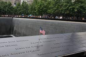 The 9/11 Memorial in New York City pays tribute to victims at the site of the World Trade Center.