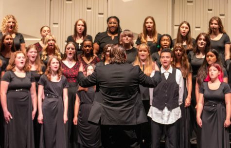 Mr. Datz directs choir students at the LHS fall choir concert on Oct. 11.