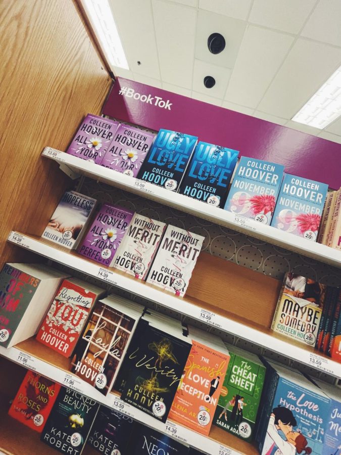 The Target located in Hampton Village in Saint Louis features a display of novels popular with the trending hashtag #BookTok.